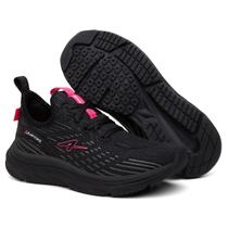 Tenis Preto Feminino Corrida Academia Dia a Dia Trabalho Faculdade Escola Otimo Presente Original