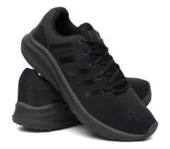 Tênis Preto Masculino Esportivo Leve Confortável Academia Caminhada Dia a Dia All Black Tênis Preto Masculino Esportivo Leve Confortável Academia Caminhada Dia a Dia All Black