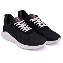 Tênis Preto Masculino Feminino Ultra Leve Confortável Macio Esporte Academia Corrida Caminhada