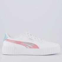 Tênis Puma Carina 3.0 Space Feminino Branco e Rosa Tênis Puma Carina 3.0 Space Feminino Branco e Rosa
