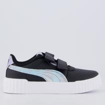 Tênis Puma Carina 3.0 Space Juvenil Preto e Azul Tênis Puma Carina 3.0 Space Juvenil Preto e Azul