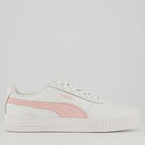 Tênis Puma Carina L BDP Feminino Branco e Rosa Tênis Puma Carina L BDP Feminino Branco e Rosa
