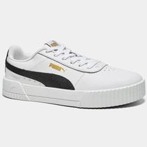 Tênis Puma Carina Lux Bdp Feminino - Branco e Chumbo Tênis Puma Carina Lux Bdp Feminino - Branco e Chumbo
