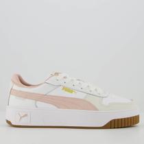 Tênis Puma Carina Street BDP Feminino Branco e Rosa Tênis Puma Carina Street BDP Feminino Branco e Rosa