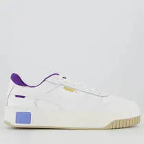 Tênis Puma Carina Street BDP Feminino Branco e Roxo Tênis Puma Carina Street BDP Feminino Branco e Roxo
