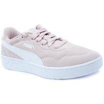 Tênis Puma Court Lally SD Feminino - Rosa e Branco Tênis Puma Court Lally SD Feminino - Rosa e Branco