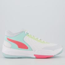 Tênis Puma Court Pro 2 Branco e Verde Tênis Puma Court Pro 2 Branco e Verde