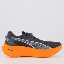 Tênis Puma Deviate Nitro 3 Preto e Laranja