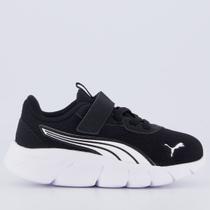 Tênis Puma Flexfocus Modern Infantil Preto e Branco