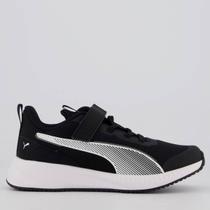 Tênis Puma Flyer Lite 3 AC+ PS Infantil Preto e Branco