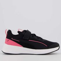 Tênis Puma Flyer Lite 3 AC+ PS Infantil Preto e Pink Tênis Puma Flyer Lite 3 AC+ PS Infantil Preto e Pink