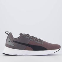 Tenis Puma Flyer Runner Mesh BDP Cinza e Preto