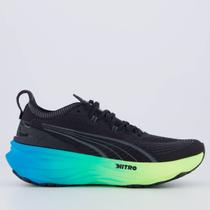 Tênis Puma Forever Run Nitro 2 Preto e Azul