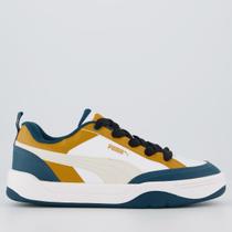 Tenis Puma Park Lifestyle BDP Azul e Laranja Tenis Puma Park Lifestyle BDP Azul e Laranja