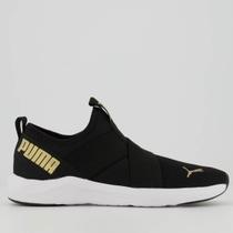 Tênis Puma Prowl Slip On BDP Feminino Preto e Dourado Tênis Puma Prowl Slip On BDP Feminino Preto e Dourado