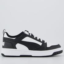 Tênis Puma Rebound V6 Feminino Preto e Branco