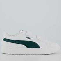 Tênis Puma Rickie Classic V PS Infantil Branco e Verde Tênis Puma Rickie Classic V PS Infantil Branco e Verde