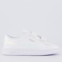 Tênis Puma Smash 3.0 Holo Infantil Branco Tênis Puma Smash 3.0 Holo Infantil Branco