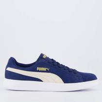 Tênis Puma Smash V3 BDP Azul Marinho e Dourado