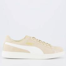 Tênis Puma Smash V3 BDP Feminino Bege e Branco Tênis Puma Smash V3 BDP Feminino Bege e Branco