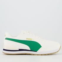 Tênis Puma ST Runner V2 75 Years Branco e Verde Tênis Puma ST Runner V2 75 Years Branco e Verde