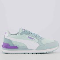 Tênis Puma ST Runner V4 Mesh Juvenil Verde e Roxo