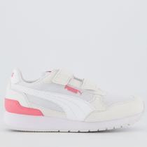 Tênis Puma St Runner V4 Mesh V Ps Juvenil Cinza e Rosa Tênis Puma St Runner V4 Mesh V Ps Juvenil Cinza e Rosa