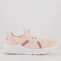 Tênis Puma Wired Run Slip On BDP Feminino Rosa Claro
