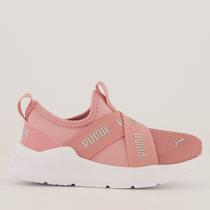 Tênis Puma Wired Slip-ON BDP Infantil Rosa