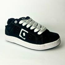 Tênis Qix Combat Suede Preto e Branco