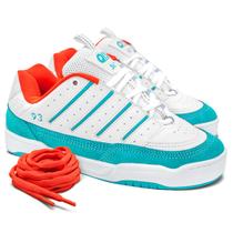Tênis Qix Golden Branco Laranja Azul Tênis Qix Golden Branco Laranja Azul