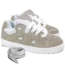 Tênis Qix Plaza Cinza Branco Original Tênis Qix Plaza Cinza Branco Original