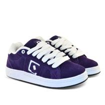 Tenis qix roxo/branco combat-suede