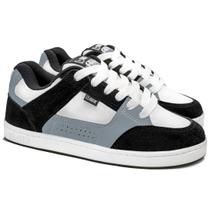 Tênis Qix Skate Retrô AM Preto Cinza Branco Tênis Qix Skate Retrô AM Preto Cinza Branco