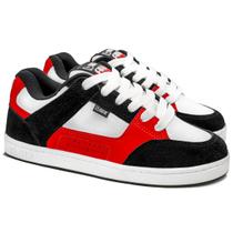 Tênis Qix Skate Retrô AM Preto Vermelho Branco