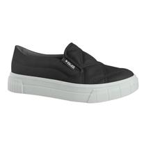 Tênis Quiz 631916-05 Chunky Sola Alta Sem Slip On Cadarço Feminino