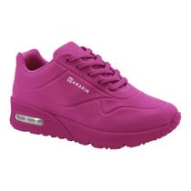 Tenis Ramarim 2276205 Chunky Sneaker Sola Alta Tratorado Cadarço Feminino