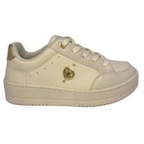 Tênis Ramarim Casual Bege E Ouro - 41544 Tênis Ramarim Casual Bege E Ouro - 41544