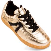 Tênis Ramarim Feminino Urbano Metal Ouro Estilo Casual Moda Tênis Ramarim Feminino Urbano Metal Ouro Estilo Casual Moda