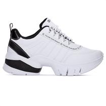 Tenis Ramarim Plataforma VZ Plus Branco e Preto - Feminino