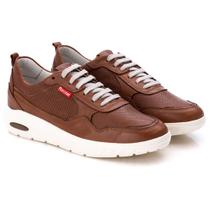 Tênis Ranster Em Couro Comfort Caramelo 9001- CARAMELO 44