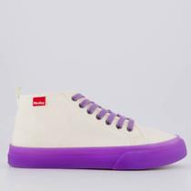 Tênis Redley Cano Alto Originals Branco e Roxo Tênis Redley Cano Alto Originals Branco e Roxo
