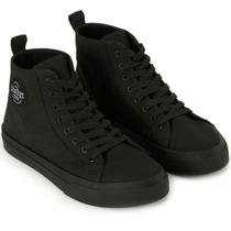 Tênis Redley High Cano Alto Monocromo - Preto