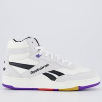 Tênis Reebok BB 4000 II Mid Off White e Roxo