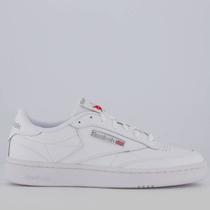 Tênis Reebok Club C 85 Branco e Cinza Tênis Reebok Club C 85 Branco e Cinza
