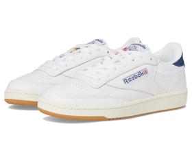 Tênis Reebok Club C 85 Vintage Femininos Brancos/Azuis Tênis Reebok Club C 85 Vintage Femininos Brancos/Azuis