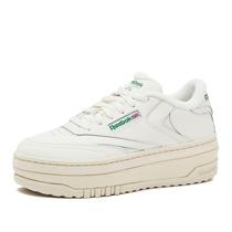 Tênis Reebok Club C Extra Platform para mulheres - giz/verde