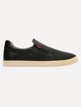 Tênis Reserva Masculino Slip On Lapa Couro Preto