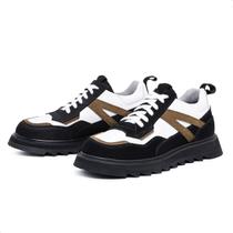 Tênis Reverse Tratorado Avalon em Couro Preto Branco