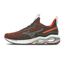 Tênis Running Masculino Mizuno Wave Creation 23 Waveknit Preto E Laranja